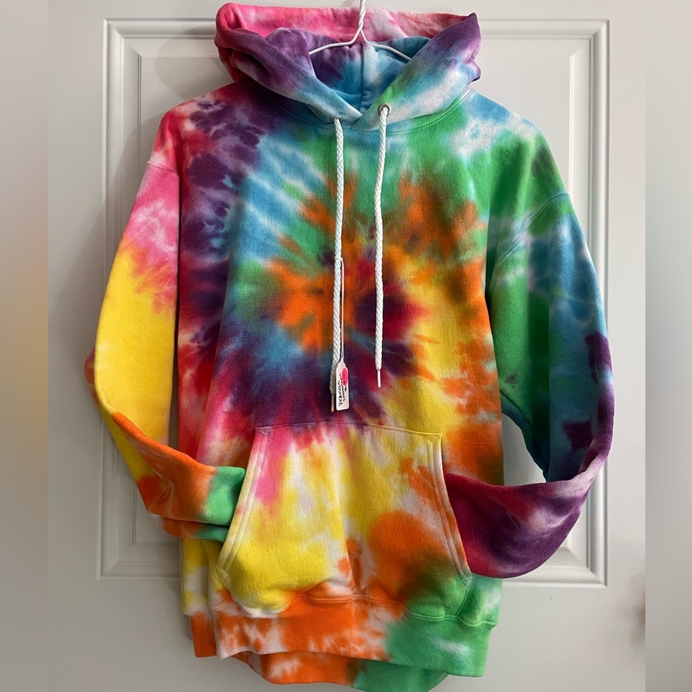 Hand dyed hoodie.